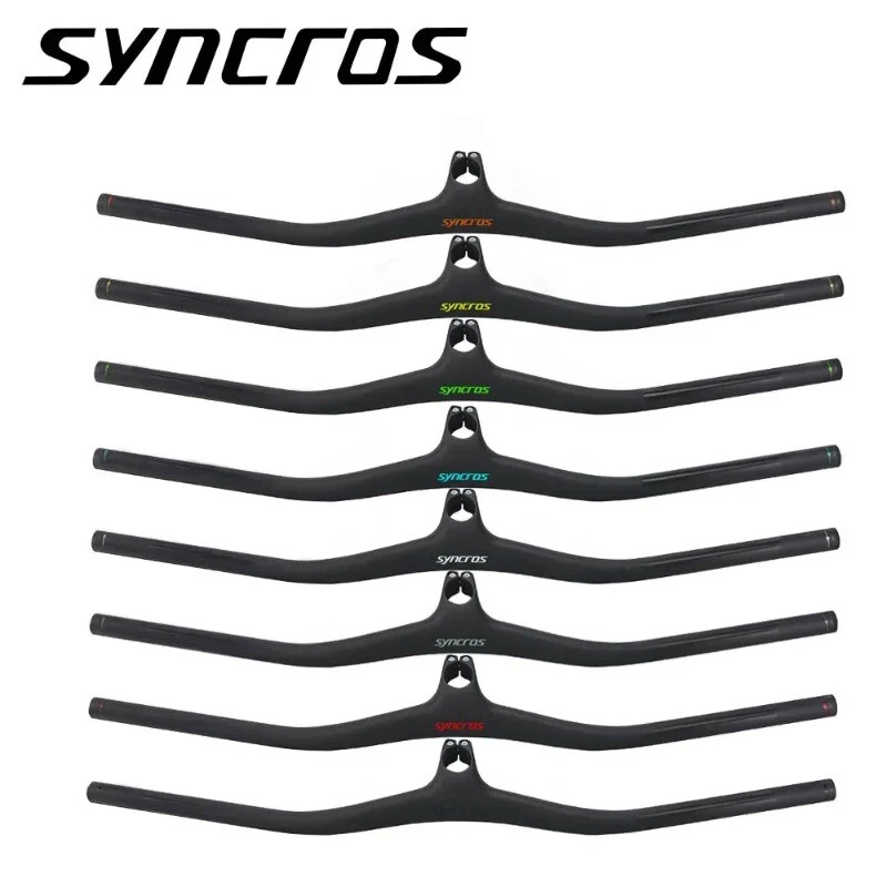 Manillar de carbono integrado para bicicleta de montaña con potencia -8 -17 -25 grados 60x740 mm Foto 2 de 4