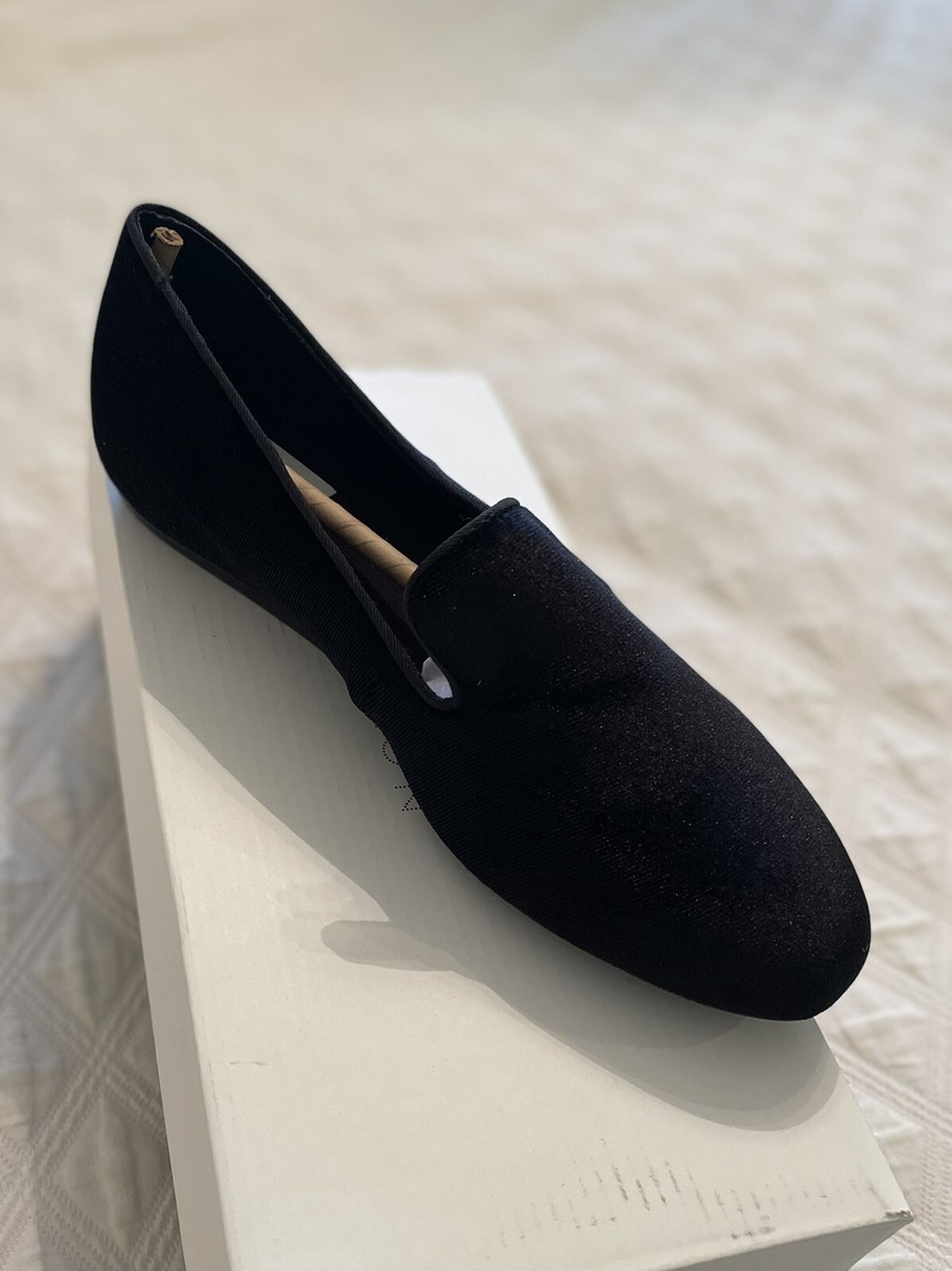 NIB* Caslon (Nordstrom) Slipper Shoes Black Faux Velvet Women's