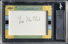 Lee MacPhail — 2020 Leaf Hall of Fame Baseball Cut Signature —25 of 35