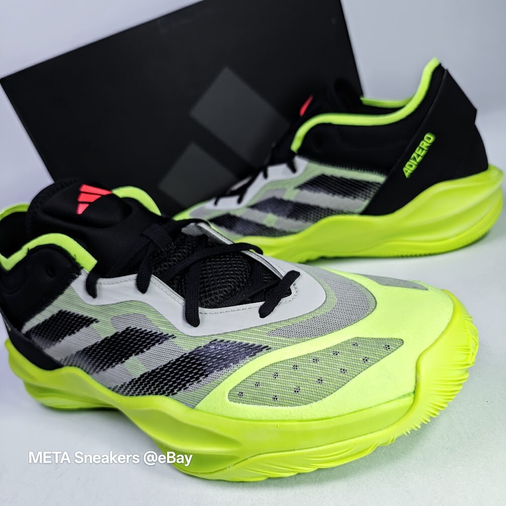 Adidas US 11 Men's Black White Green Basketball Adizero Select 2.0 IE7866 NIB