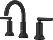 Capistrano 8-Inch Widespread Bathroom Faucet, Matte Black, 2-Handle Design