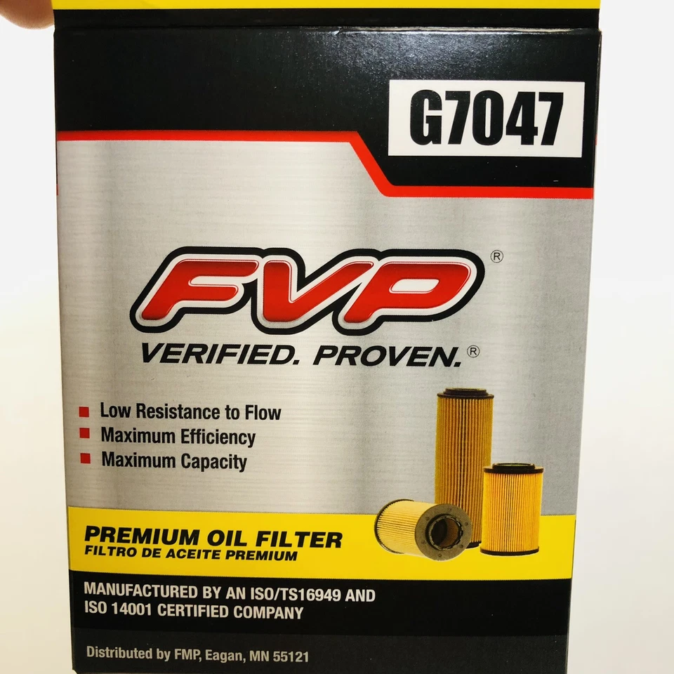 LOTE DE 6 FILTROS DE ACEITE DE MOTOR FVP #G7047 Foto 3 de 4