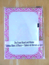 Magnetic Dry Erase Board Marker Schedule Planner Memo Pink Foral Tile Print BN