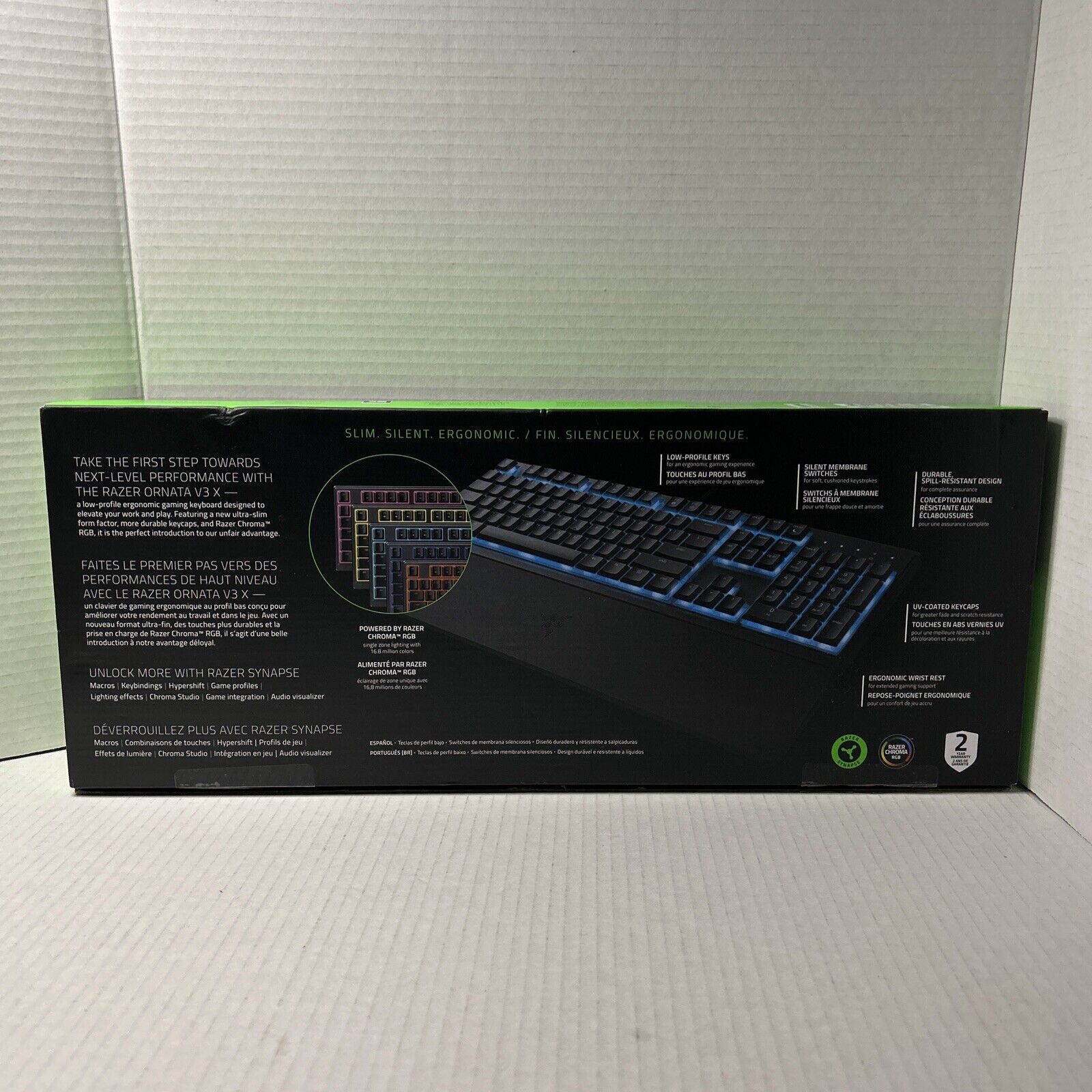 Razer Ornata V3 X Full-Size Wired Membrane Gaming Keyboard for PC, Chroma  RGB, Wrist Rest, Black 