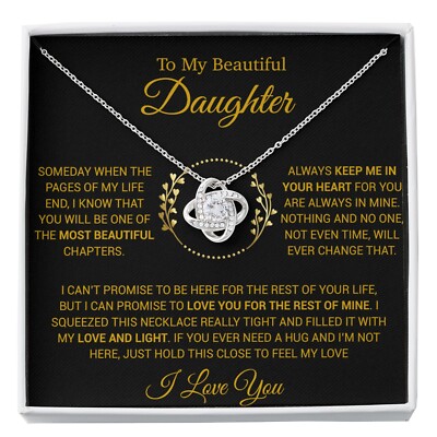 To My Daughter Necklace, Gift for Daughter from Dad, Daughter Father Necklace