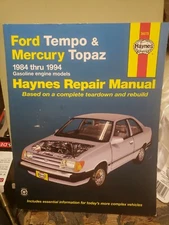 Haynes Automotive Repair Manual Book 36078 1984-1994 Ford Tempo Mercury Topaz