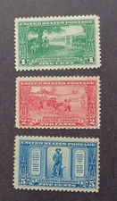 US Stamp Mint OG NH Scott 617-619 LEXINGTON-CONCORD Set