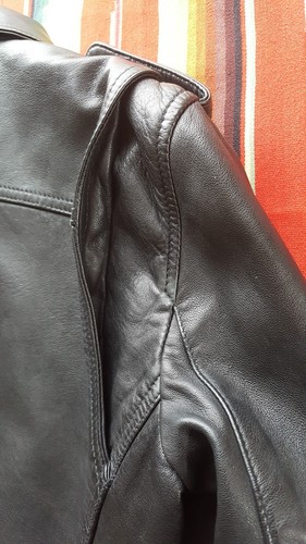 EUC Ralph Lauren Polo Moto Biker Jacke schwarz Leder gefüttert Reißverschluss Damen SMALL / 8 - Bild 6 von 11