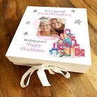Special Granddaughter Photo Gift Happy Christmas Pink Personalised Gift Box
