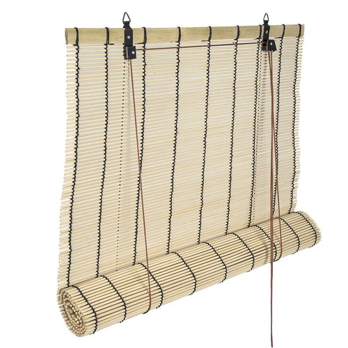 Roller Blinds 100x160cm Natural Bamboo Daynight Window Sunscreen Drape Curtain - Picture 2 of 16