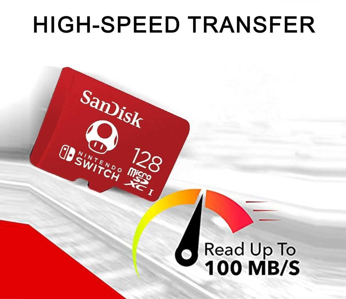 SanDisk 128GB microSDXC Gaming Card, Licensed for Nintendo-Switch