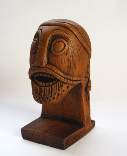 Viking Head Reproduction Oseberg Cart Norse Museum Ornament Scandinavian Carved - Picture 3 of 9