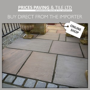 Details About Autumn Brown Indian Sandstone Patio Paving Slabs 18sqm Coverage