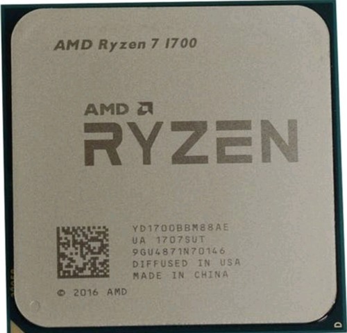 CPU AMD Ryzen 7 1700 sin ventildor (8x 3,00 GHz 3,7 Ghz Turbo)
