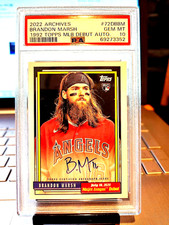 2022 Archives Brandon Marsh 1992 Topps MLB Debut Auto. #72DBBM Gem Mt 10  