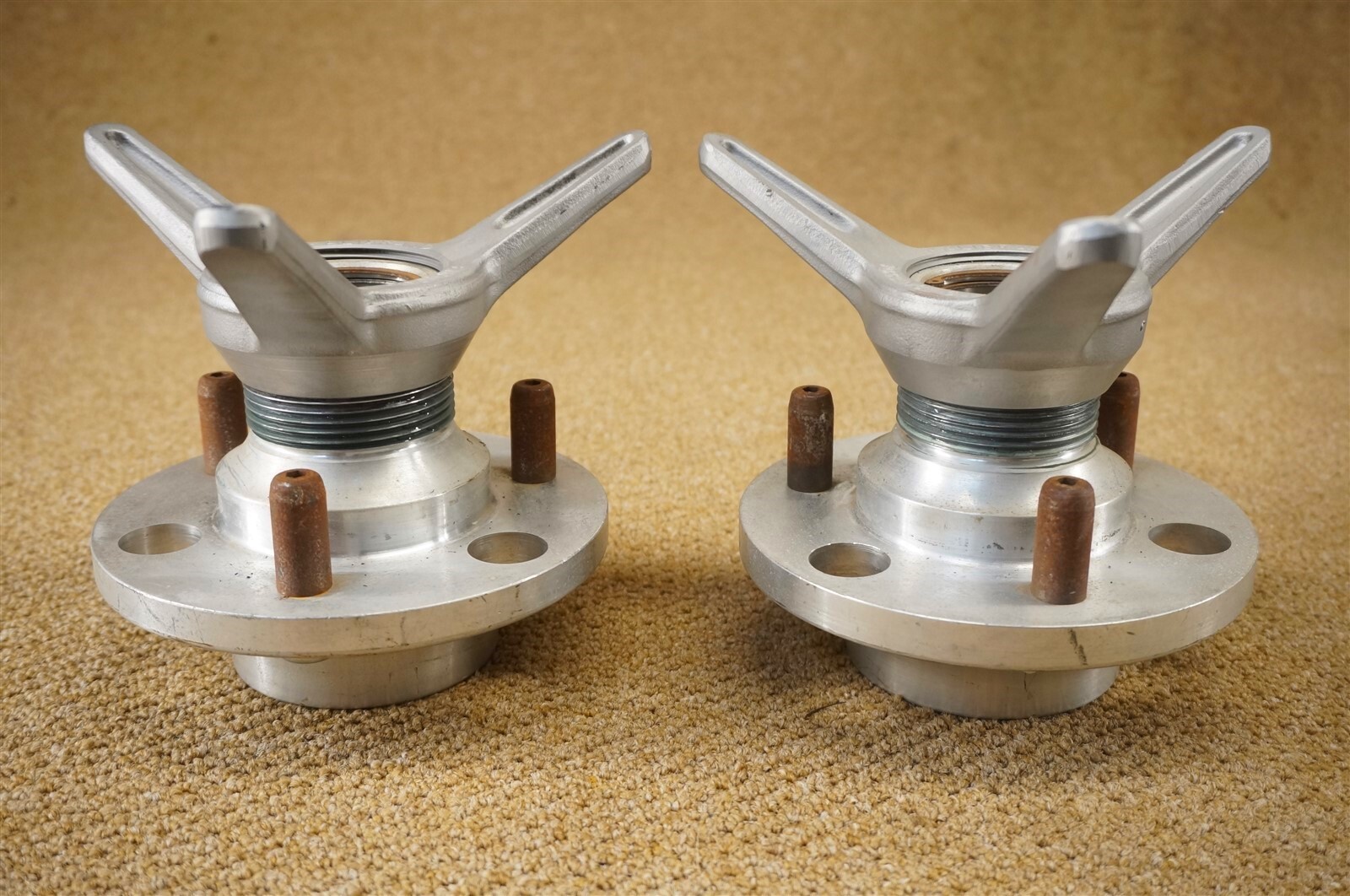 Halibrand Mfg 3/6 Pin Front Knock Off Spinners Hub Adapters Sprint Car