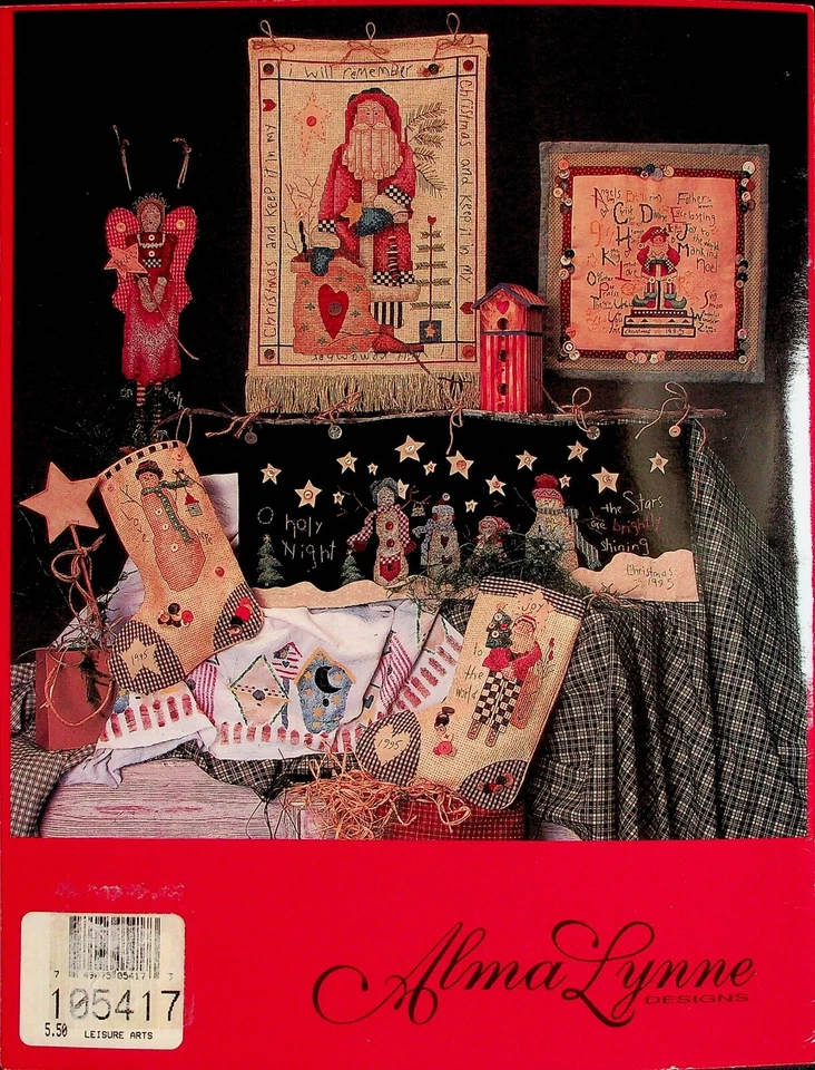 Christmas Homespun Words Of Wisdom Cross Stitch Patterns By Alma Lynne - Image 4 of 4