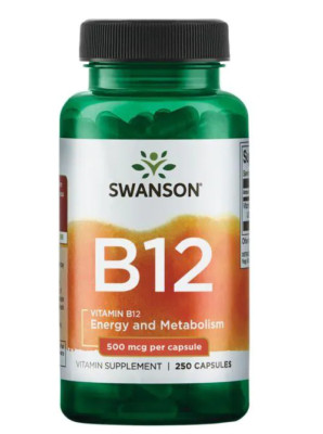 Swanson Vitamin B12 500 mcg 250 Caps