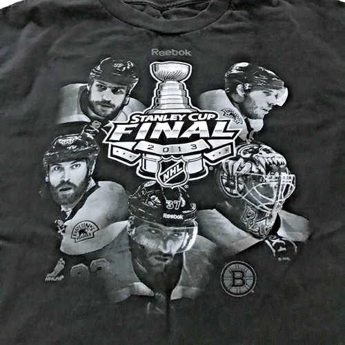 Reebok Herren Stanley Cup Finale Boston Bruins NHL T-Shirt L schwarz mit Grafik - Bild 2 von 12