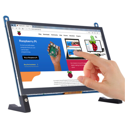 7'' Capacitive Touch Screen IPS LCD Display 1024x600 HDMI For Raspberry Pi 5 4B