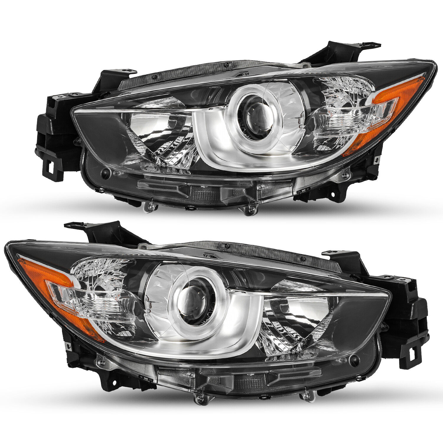 For 2013-2016 Mazda CX-5 CX5 Halogen Projector Headlights Headlamps Left+Right