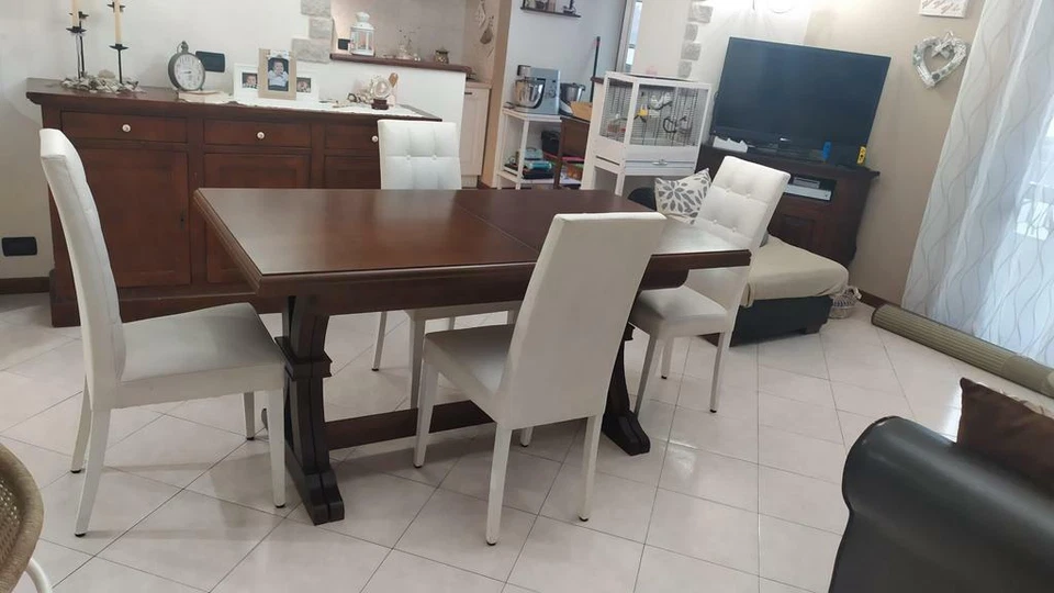 Mesa Fratino Extensible Arte Povera Nogal Oscuro Tanganica - Imagen 3 de 4