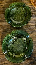 1960's Vintage Textured Ashtrays - Mid-Century Modern (MCM) - Green - 1 Left!!