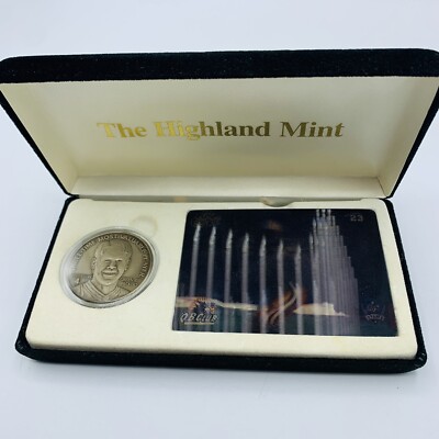 Highland Mint Brett Favre Motion Vision Set Nickel Silver Coin & Motion Card
