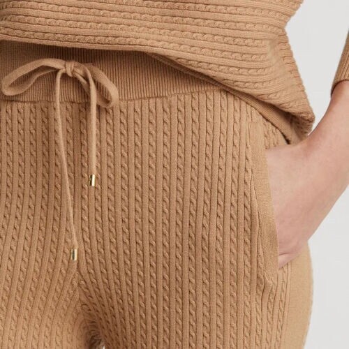 Lauren Ralph Lauren Kolisha Ankle Athletic Women's Knit Trousers Camel Size S - Picture 2 of 4
