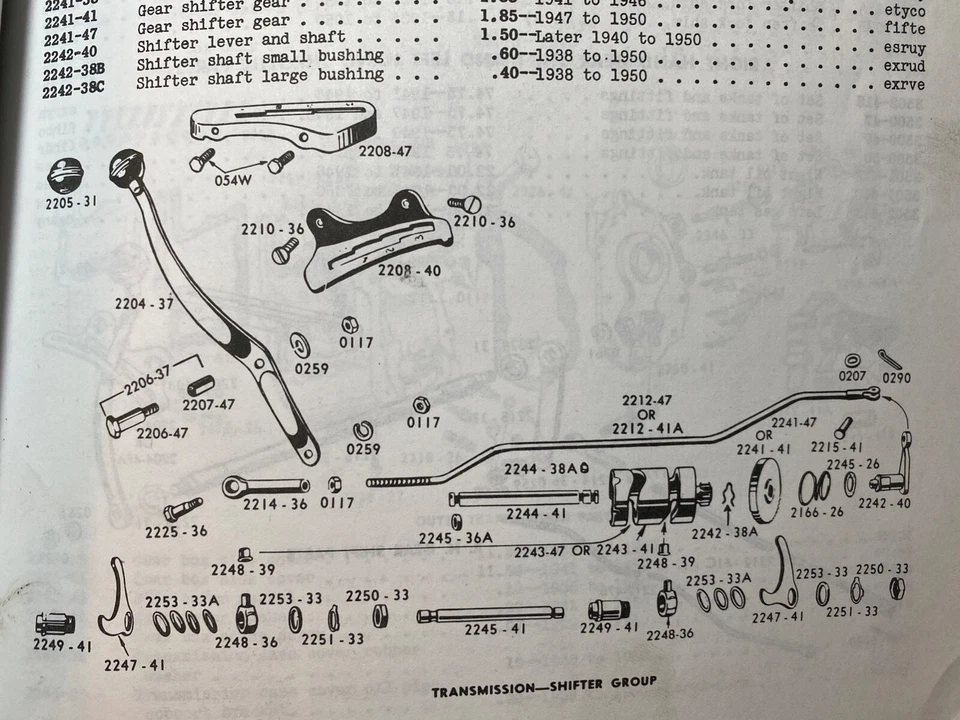 Eje de horquilla de cambio europeo Harley 2245-38 WL G Servicar 1938-40 Foto 4 de 4