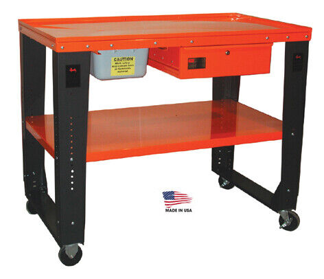 NEW Handy Industries Deluxe Steel Tear Down Work Bench Drain Mobile Table - Picture 3 of 6