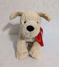 Melissa  Doug Plush Sunny Yellow Lab Stuffed Animal Red Bow