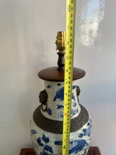 Large Blue And White Antique Chinese Vase mounted as Table Lamp - Picture 24 of 24