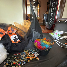Halloween craft lot including 9 witch hats