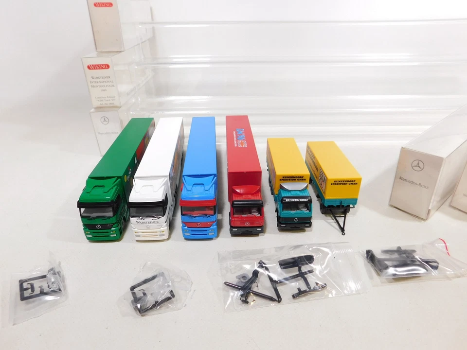 5X Wiking H0 1:87 LKW MB EM'96+ Buga 97+ ATP+ Berlino 2000 Ecc Mint Box #DG4-1 - Immagine 4 di 4
