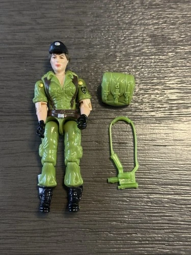 1985 Lady Jaye v1 Figure GI Joe 3.75 ARAH *95% Complete Missing Original Gun