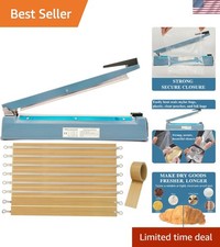 Impulse Heat Sealer 16 Inch Mylar Bag Sealer Heat Seal Machine, 110v Manual H...
