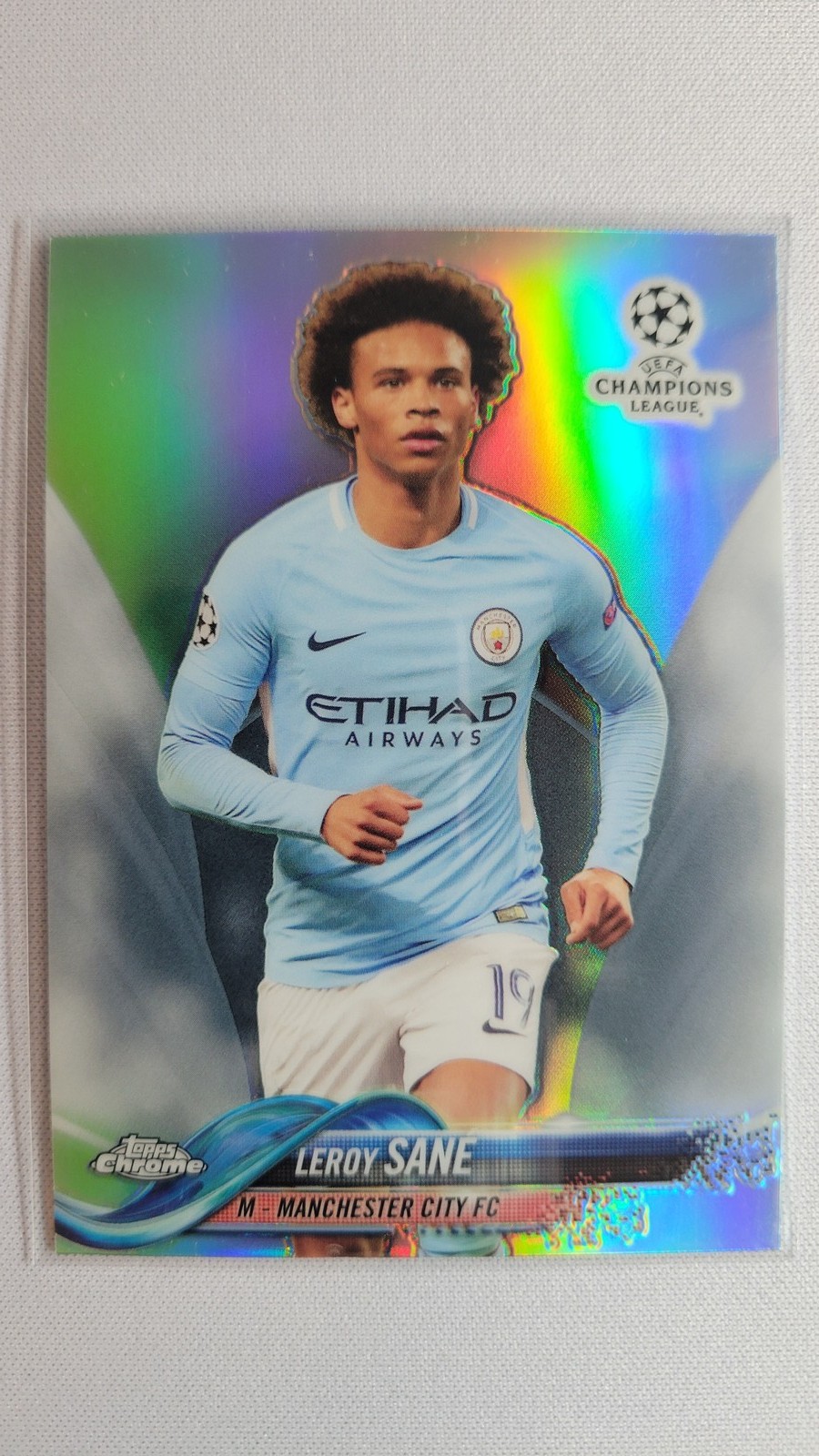 2017-18 Topps Chrome UEFA Champions League #34 Leroy Sané Refractor