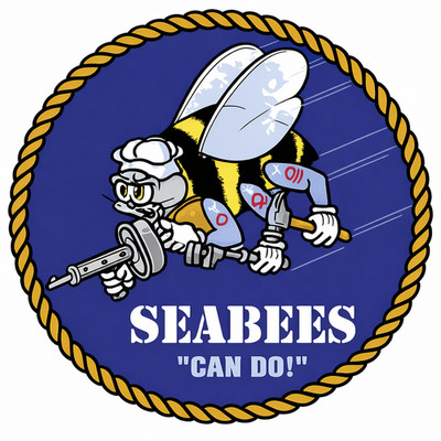 US Navy Seabees  Sticker BUY 2, GET 1 FREE glossy USN DOW new patriotic USA