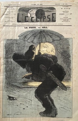 L'ECLIPSE ANDRE GILL 31 May 1874 N° 292 LA PISTE Poster Offset Print