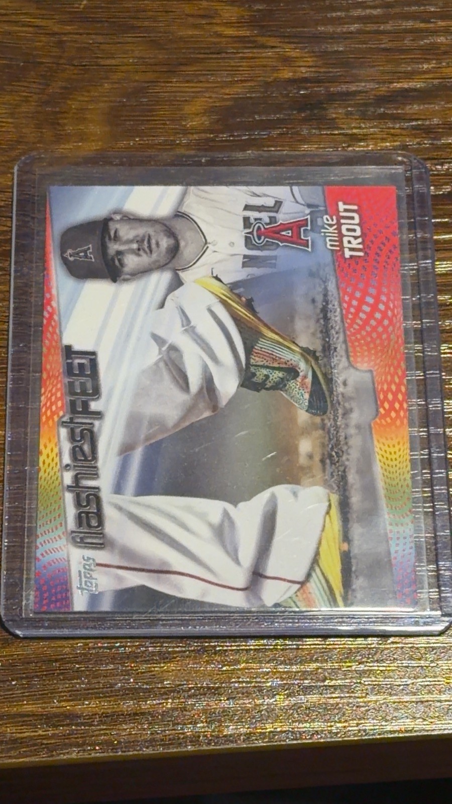 Mike Trout - 2022 Topps Series 1 #FF-10 Flashiest Feet Insert Angels