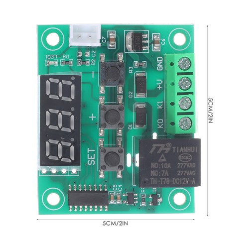 Controlador termostático electrónico micro digital tablero de control de temperatura 2 piezas - Imagen 7 de 12