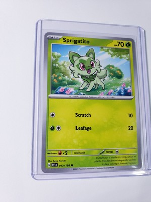 sprigatito pokemon card Collectible Pokmon | Hand-Painted Gift | Cat Lover Art | Unique Present | Holiday Gifts ideas for Gamers [Grass][Colorless] Sprigatito Master Set Binder Pages,
