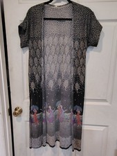 1970's Volup Full Length Short Sleeve Kimono Size S/M