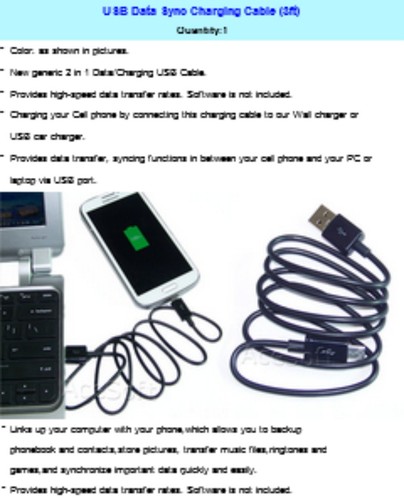 High Quality 6800mAh Back Pack Power Station 2x Cable for Samsung Galaxy A40 USA - Picture 5 of 5