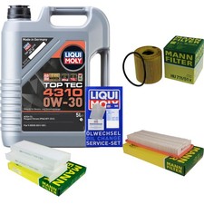 MANN-FILTER Inspektionspaket 5L Liqui Moly Top Tec 4310 0W-30 für Opel Grandland
