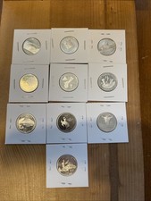 Lot of 10 Silver State and Territory Washington Quarters 90% Silver