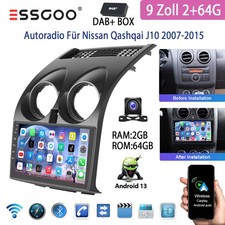 DAB+ Für Nissan Qashqai J10 2007-2015 Android 14 Carplay Autoradio GPS Navi WIFI
