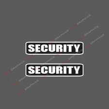 Security Vinyl Sticker Car Truck Vehicle Bumper Decal 2 pack