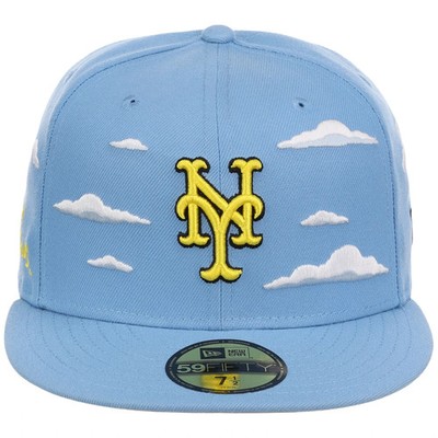 NEW YORK METS MLB SIMPSONS CLOUDS NEW ERA 59FIFTY FITTED HAT 7 1/2